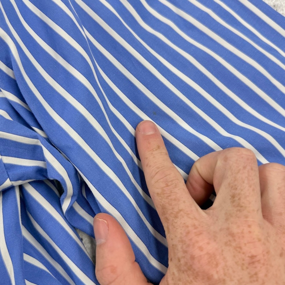 Vintage Polo Ralph Lauren Curham Button Up Blue White Stripes Mens 16.5 32/33 - Picture 4 of 11